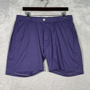 Redvanly Shorts Mens Large Purple 7 Inch Performance Golf Chino Stretch Casual